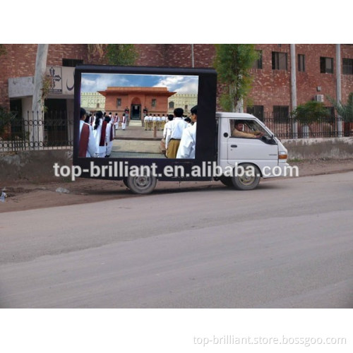 p12mm mobile led display trailer truck mobile led display